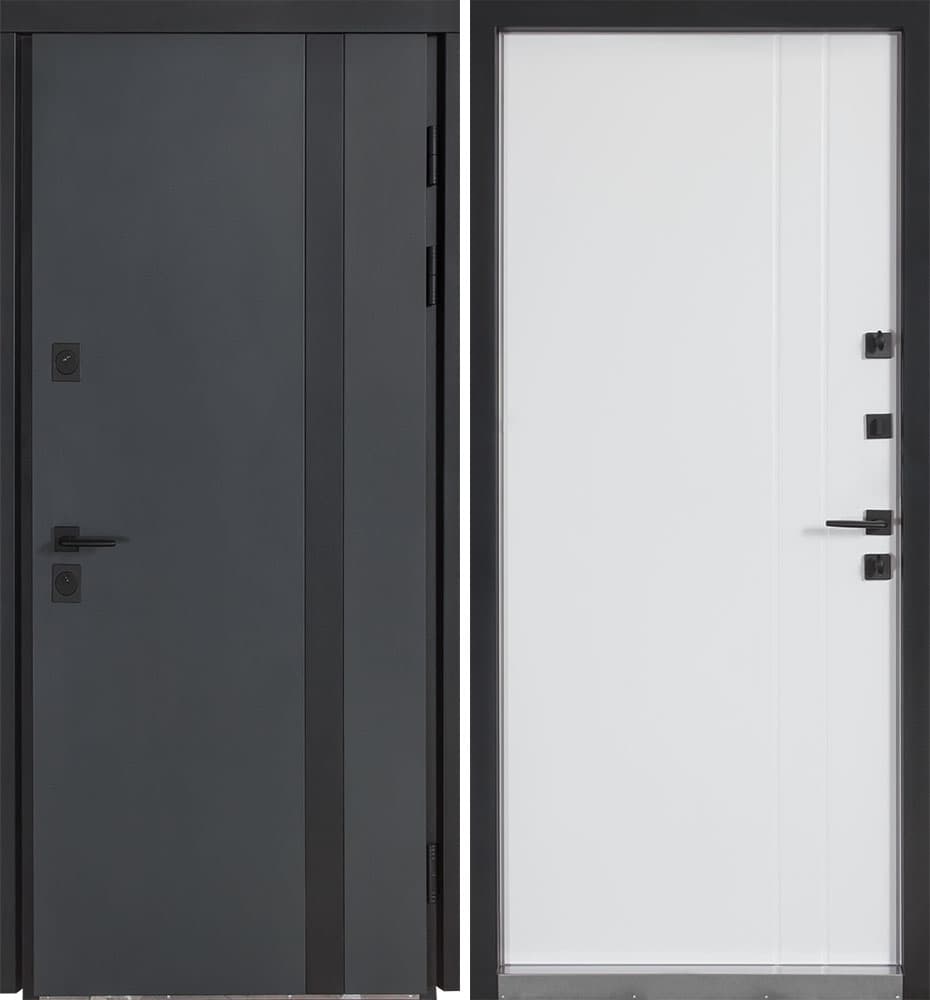 Булат Котедж, модель 710/265. Колір: Metalic anthracite/Вулична Білий атласний — фото 1